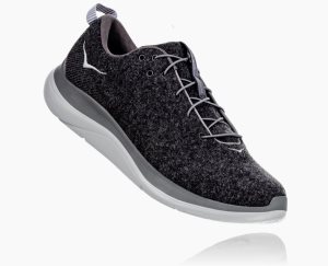 Hoka One One Women's Hupana Flow Wool Running Shoes Dark Grey - AU QOAH